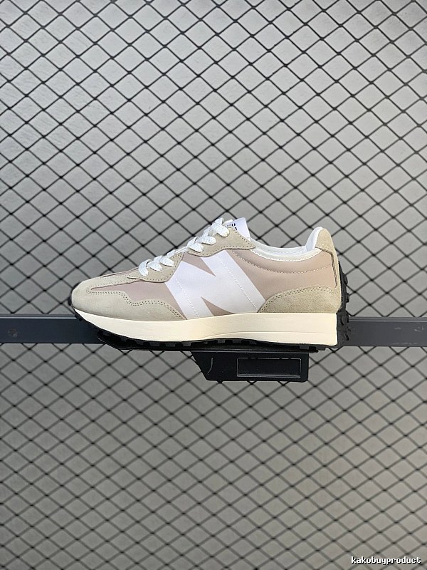 New Balance Beige Retro Runners Featuring Sport Panel Mix