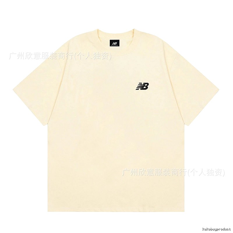 New Balance Casual Minimalist Beige Short-sleeve T-shirt