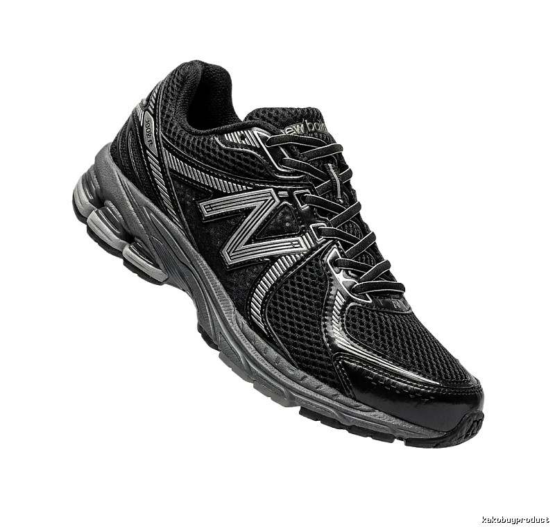New Balance retro-style black and grey sports shoes