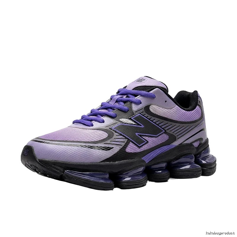 New Balance retro-style purple-gray sports shoes