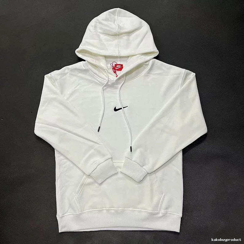 Nike Small-Logo Detail White Zip Hoodie Resort Wear Swoosh