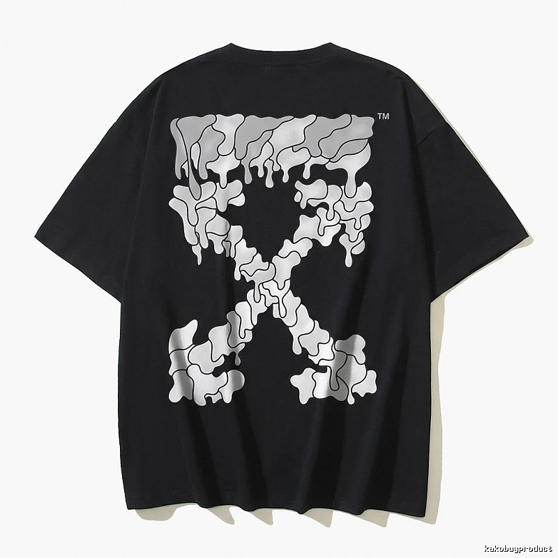 Off-White Lava Style Black T-shirt