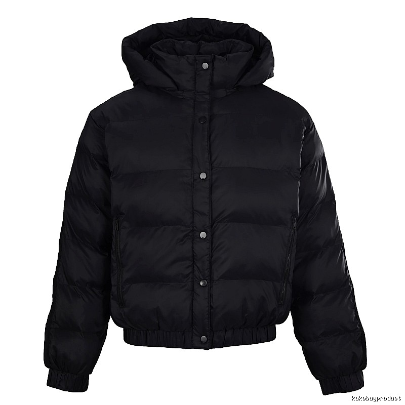 Outdoor Edit Hooded Puffer Jacket - Black