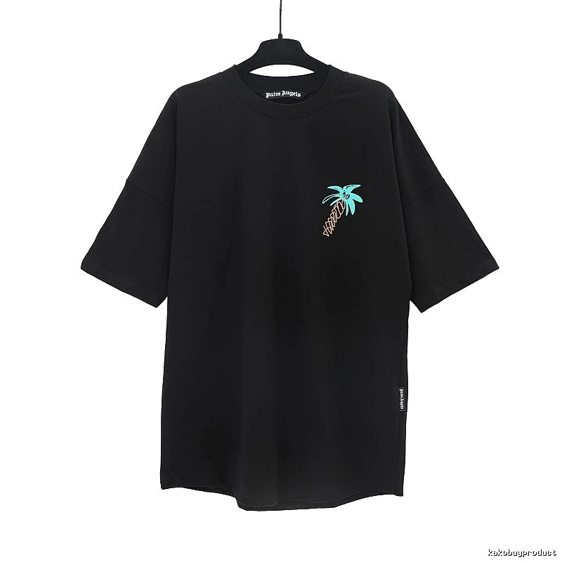 Palm Angels Compact Logo T-shirt White Palm Tree for Sport-Inspired Styling