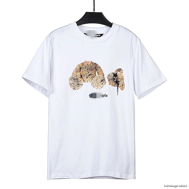Palm Angels Gift Ready Bear graphic T-shirt White Colorful Bear with Standout Detail