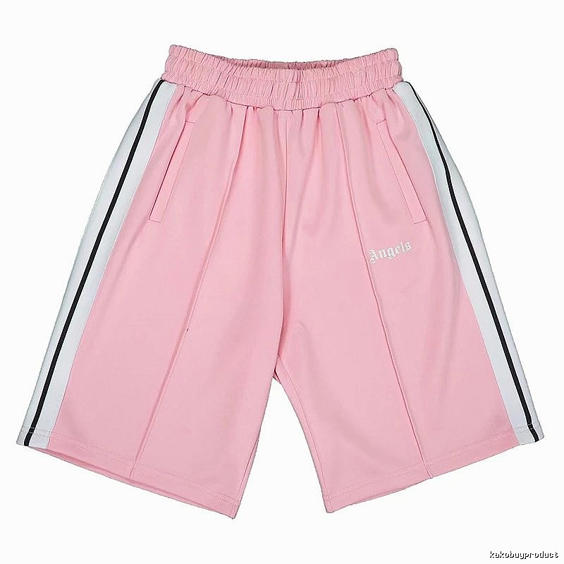 Palm Angels Monogram Track shorts Black Side Stripe for Layered Styling