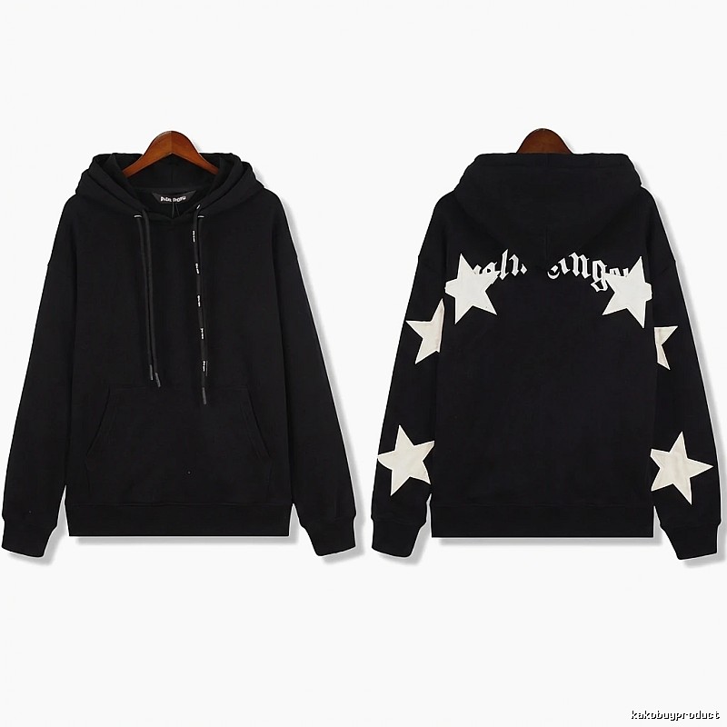 Palm Angels Star Trendy Cool Black Sweatshirt