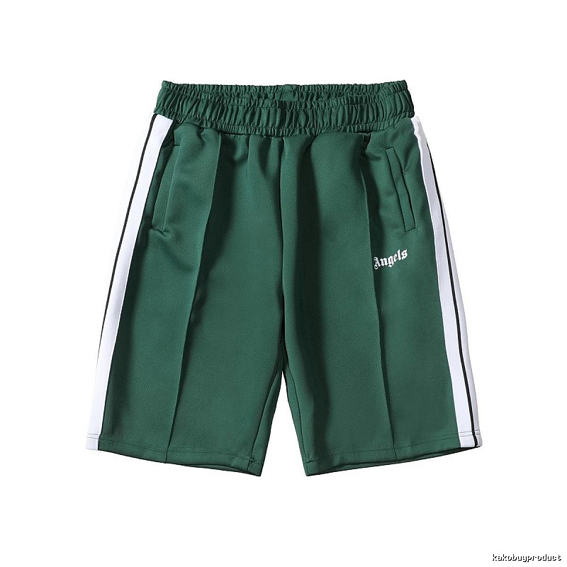 Palm Angels Streetwear Track shorts Black Side Stripe with Logo Accent