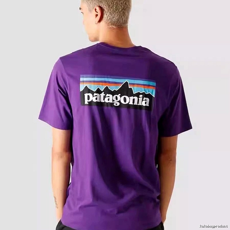 Patagonia Purple Logo T-Shirt Statement Graphic