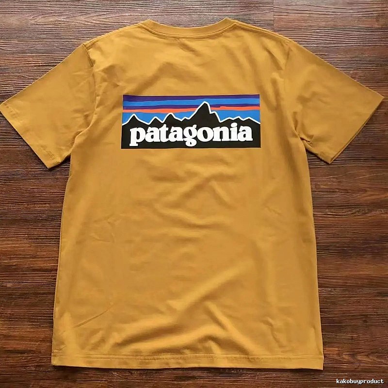Patagonia Yellow Logo T-Shirt Weekend Wear Graphic