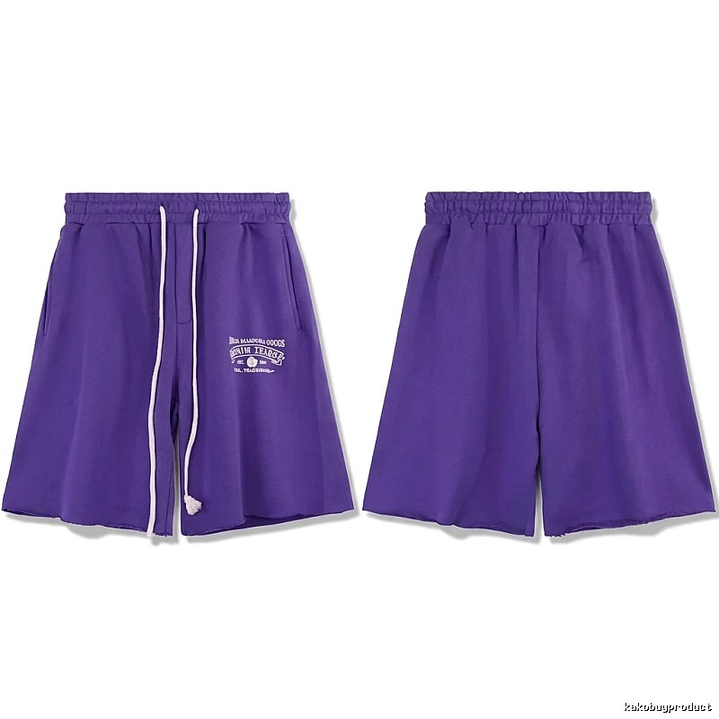 Purple trendy brand shorts of DENIM TEARS