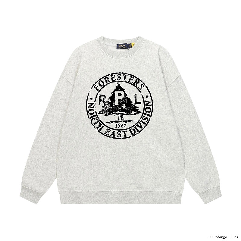 Ralph Lauren grey-toned retro-style sweatshirt