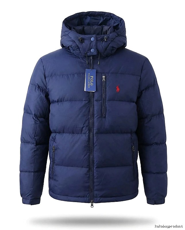 Ralph Lauren POLO Series Fashionable Navy Blue Down Jacket