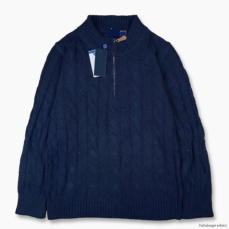 Ralph Lauren retro-style navy blue sweater