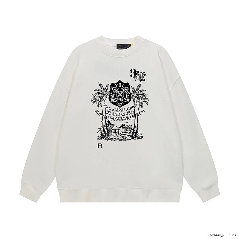 Ralph Lauren retro-style white sweatshirt