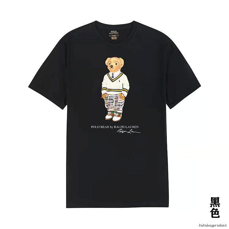 Ralph Lauren's Bear Series Black T-shirt
