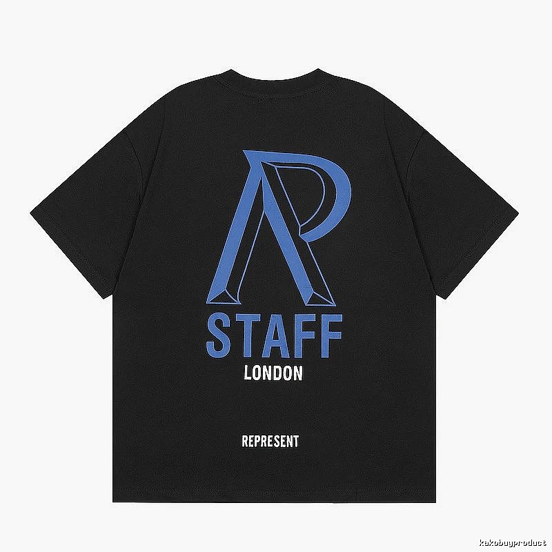 Represent Black Blue Style 832 Owners Club T-Shirt Smart Casual Logo