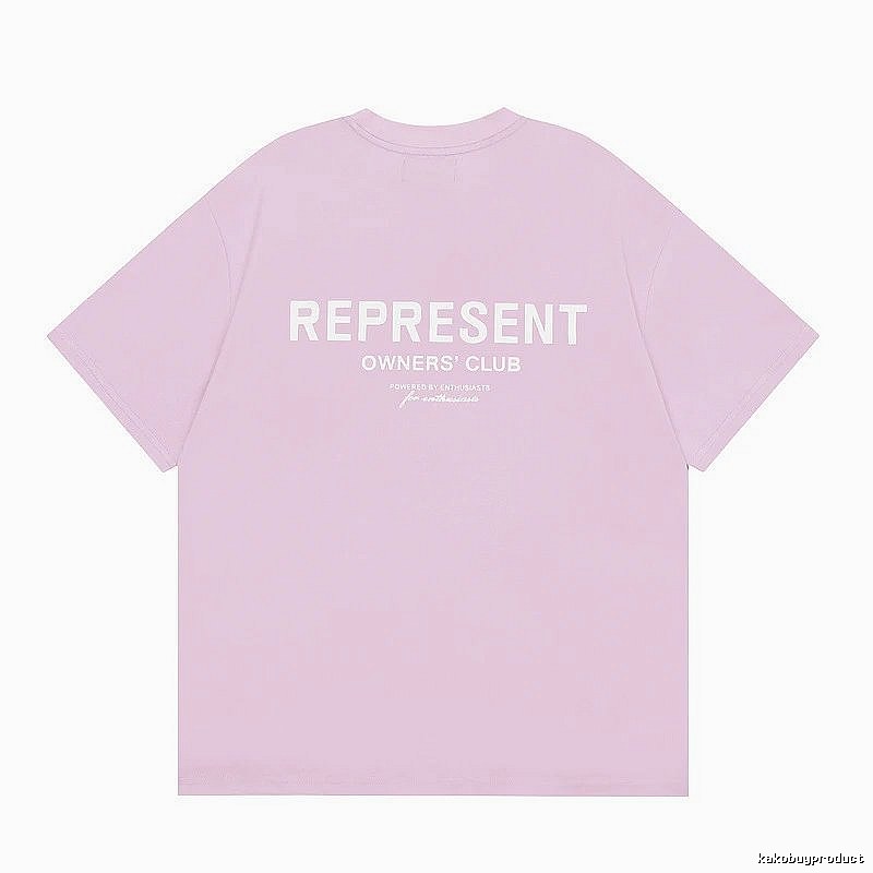 Represent Pink Style 801 Owners Club T-Shirt Relaxed Styling Logo