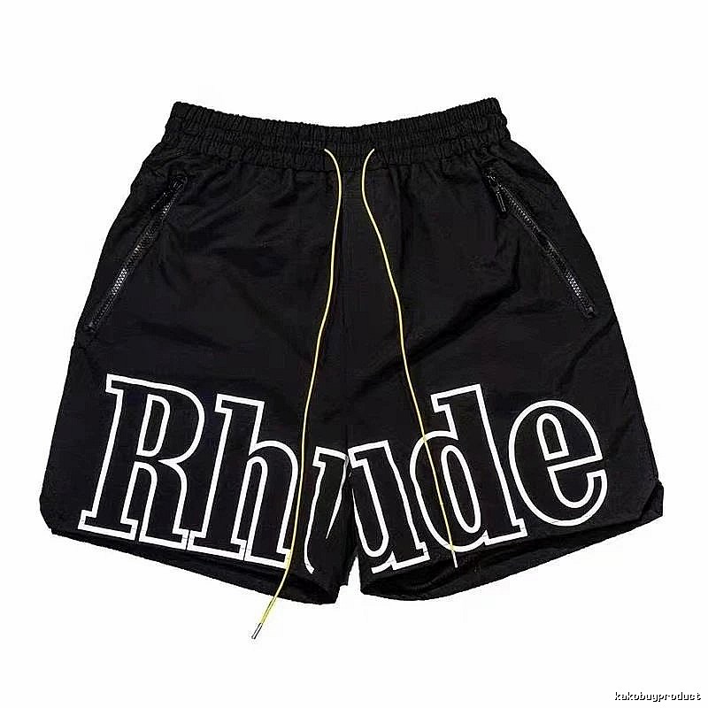 RHUDE Alphabet Wind Black Shorts