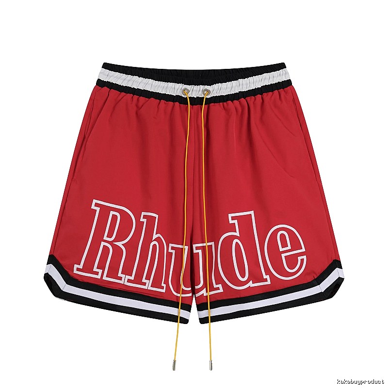 RHUDE sporty red shorts
