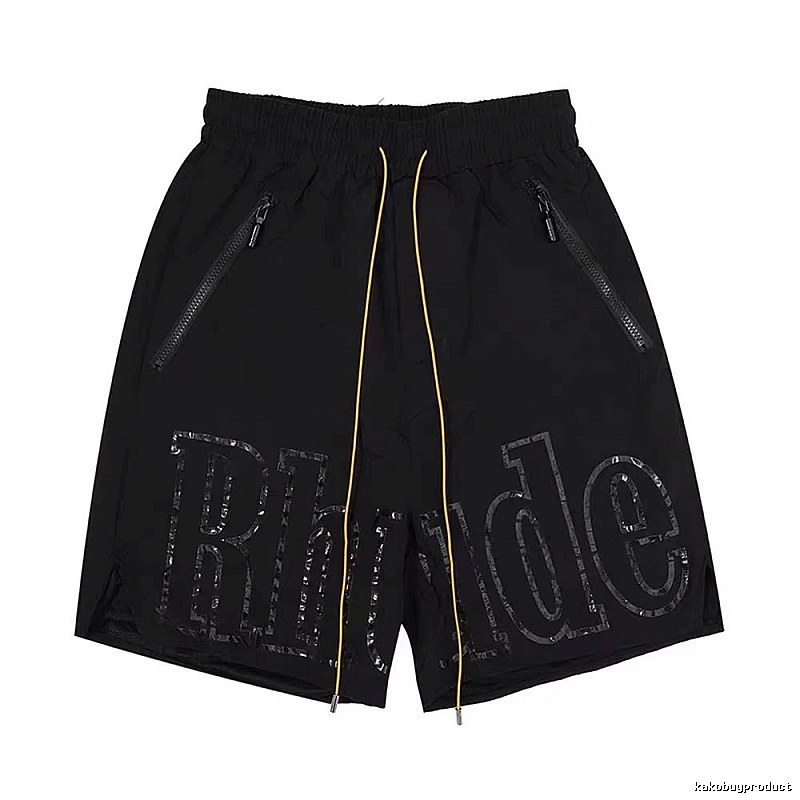 RHUDE trendy and cool style black shorts