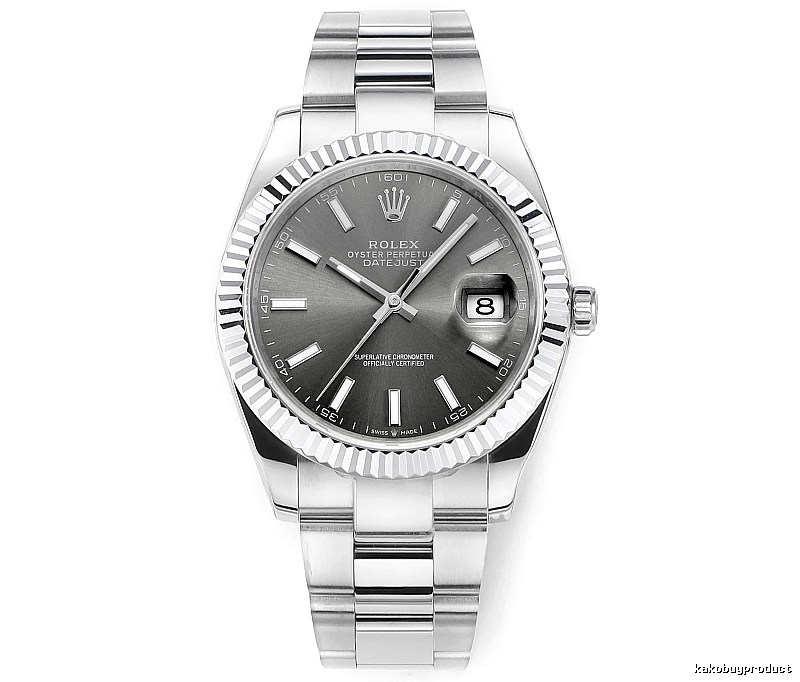 Silver And Gray Rolex Datejust Automatic Watch for occasion