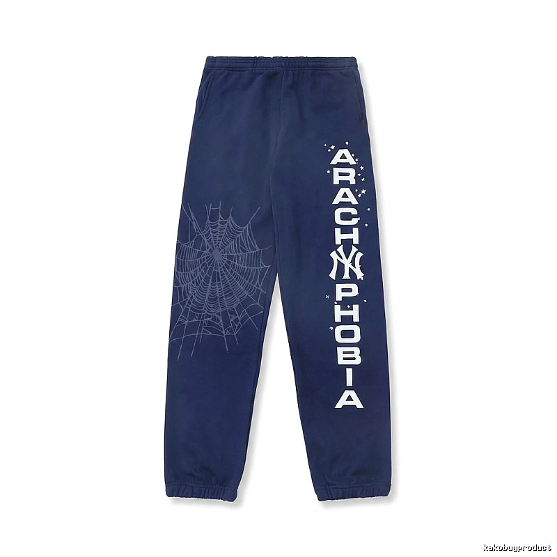 Sp5der Dark Style Navy Blue Sweatpants