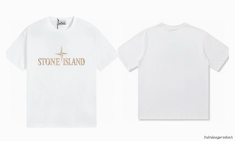 Stone Island Classic Street Style White Short Sleeve T-Shirt