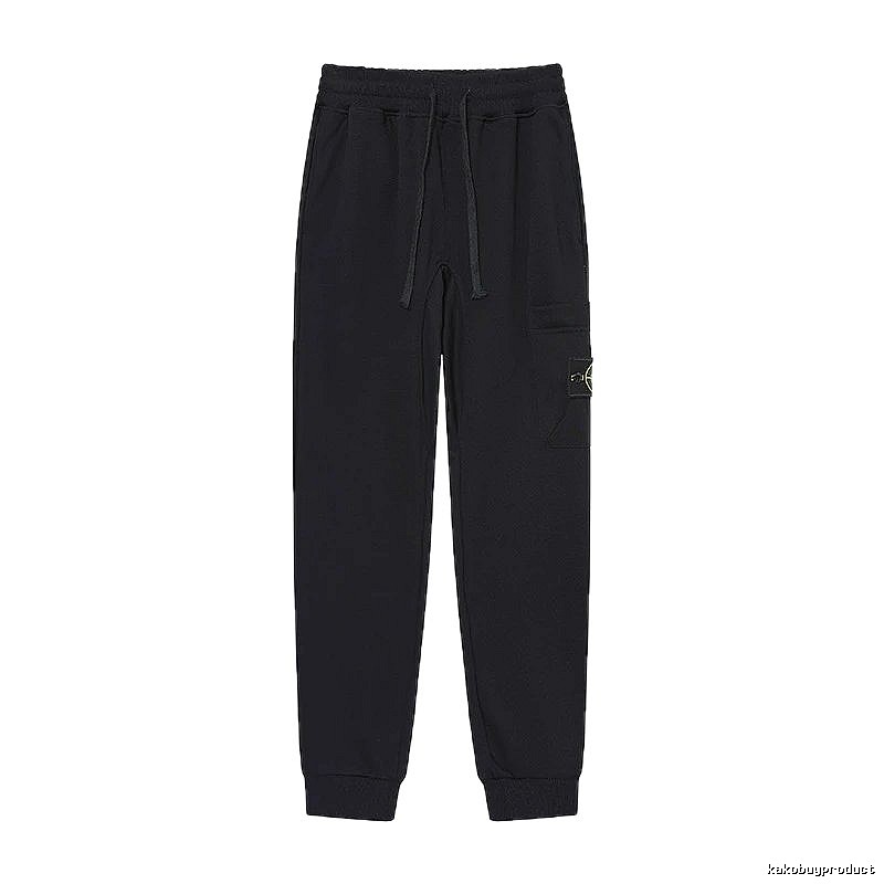 Stone Island Compass Series Street Style Black Sweatpants
