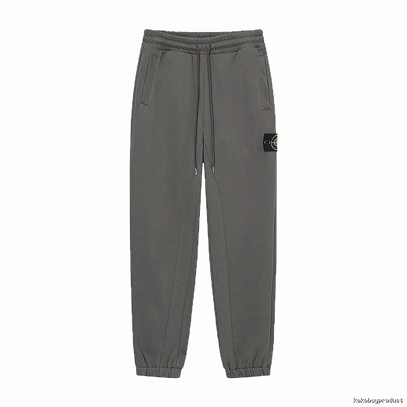 StoneIsland Compass Badge Street Style Grey Sweatpants