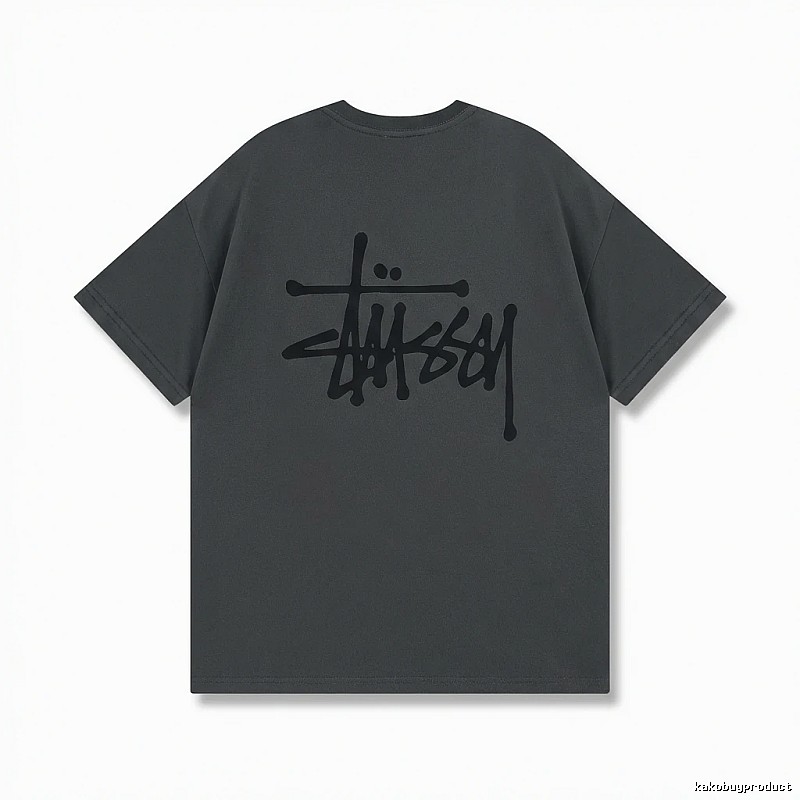 Stussy basic street style gray T-shirt