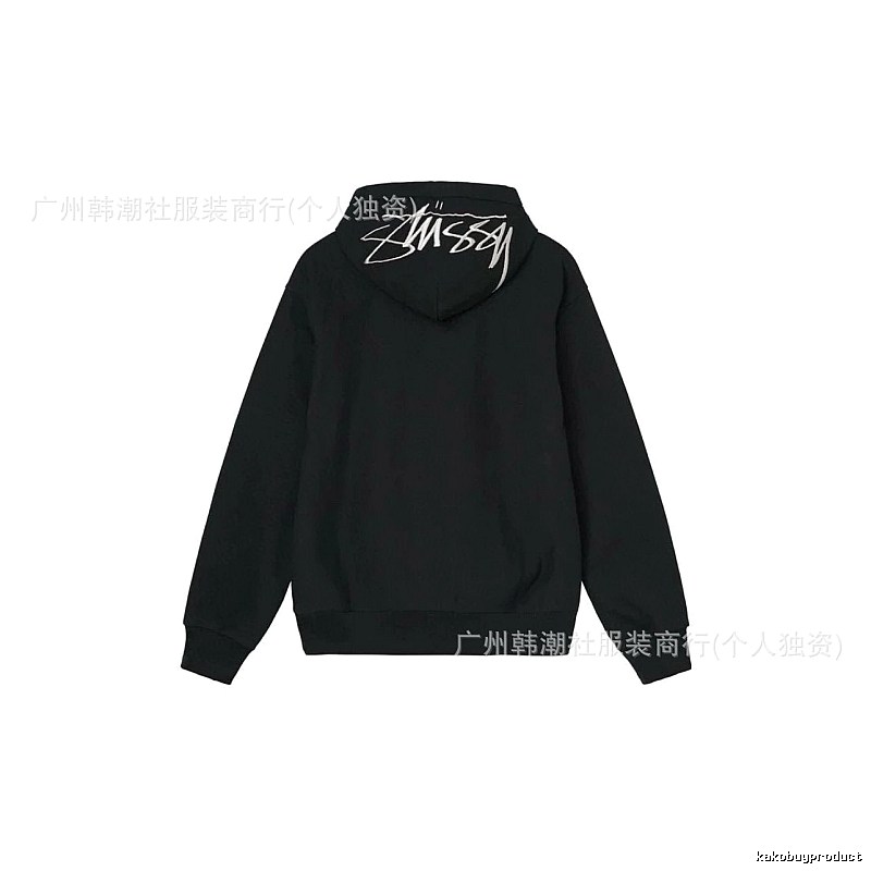 Stussy Black Logo Hoodie Daily Styling