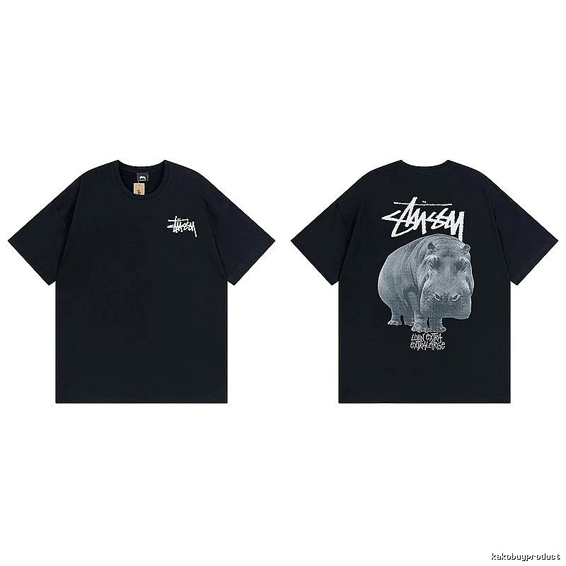 Stussy Black Spider Graphic T-Shirt Match Day Logo