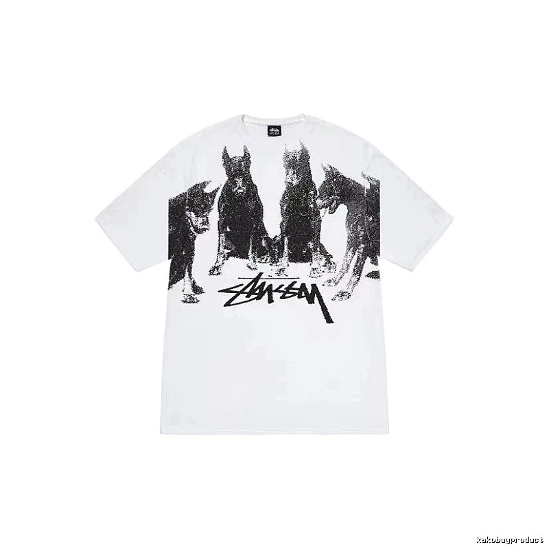 Stussy Casual Graphic T-shirt Black White Stussy for Streetwear Looks