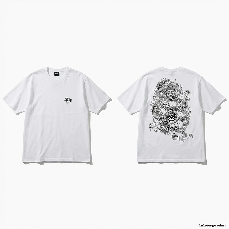Stussy Chinese-style white T-shirt
