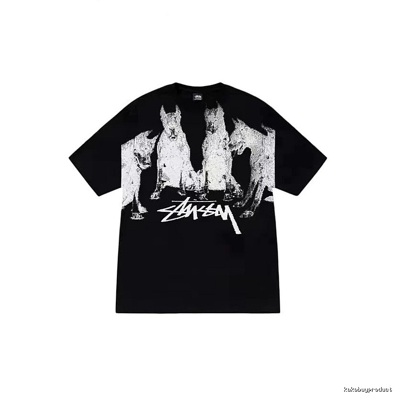 Stussy Classic Graphic T-shirt Black White Stussy for Daily Styling