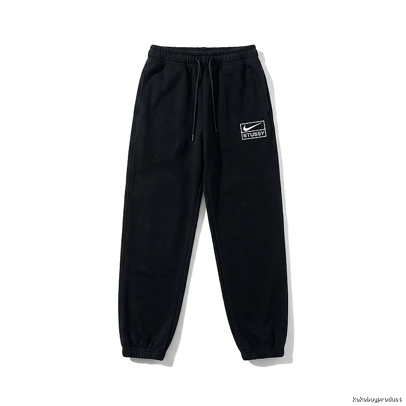Stussy Co-branded Casual Black Sweatpants