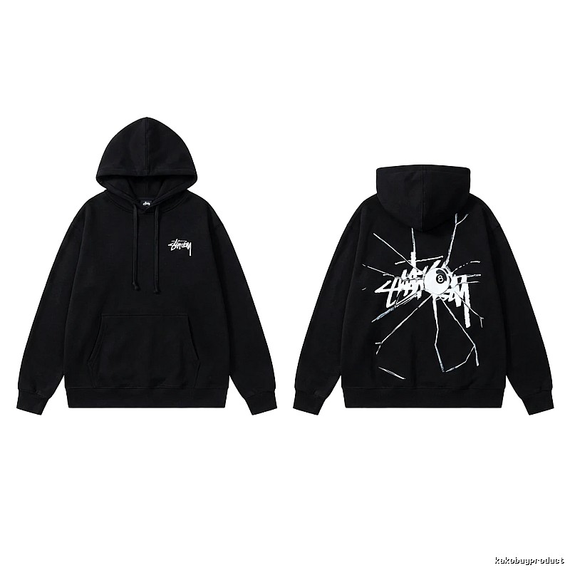 Stussy dark style black hoodie
