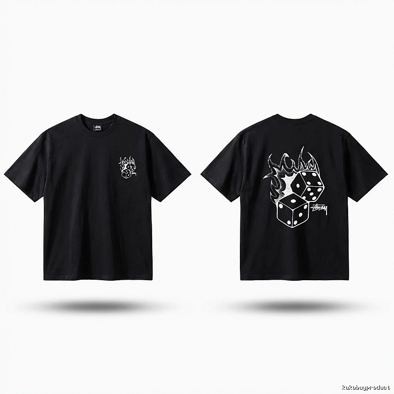 Stussy Dice Print Black T-shirt
