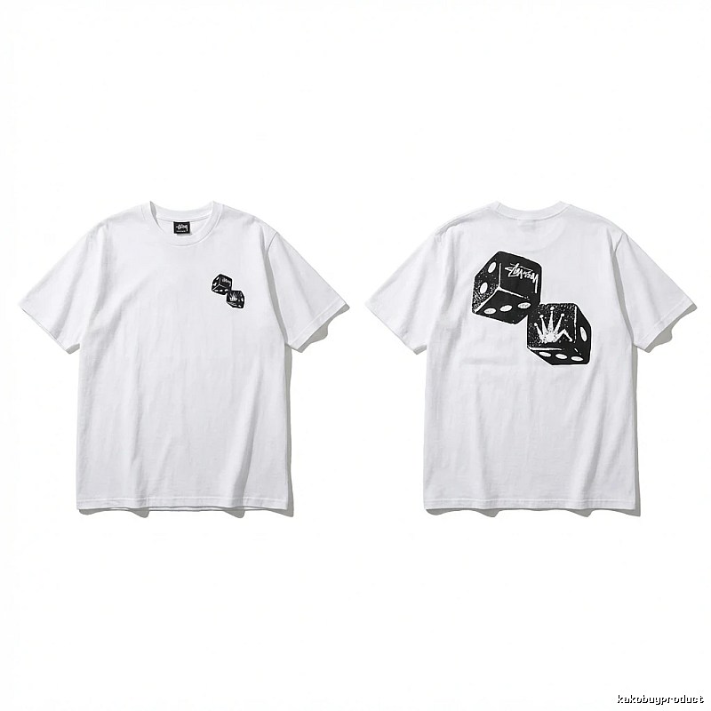 Stussy Dice Print White T-shirt