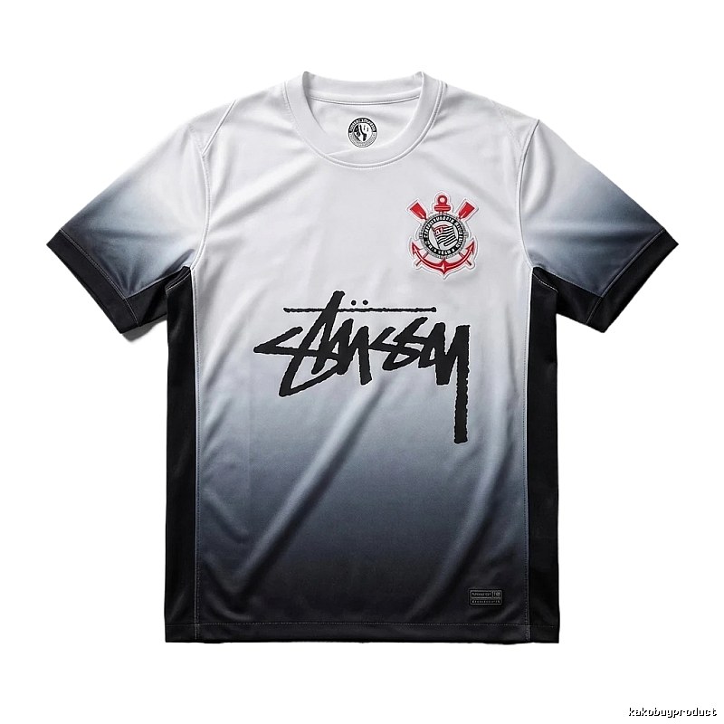 Stussy gradient style white and black T-shirt