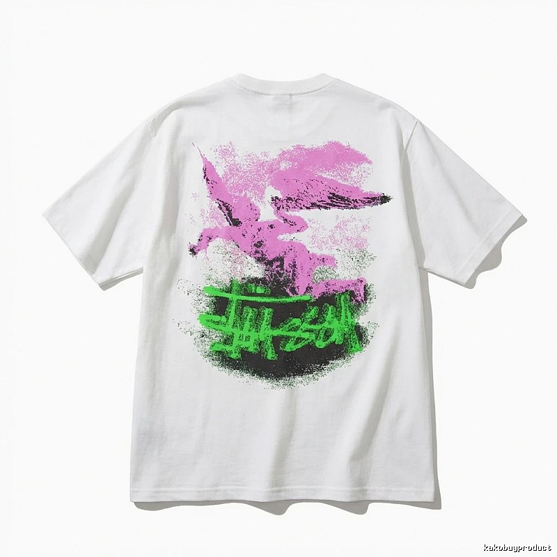 Stussy graffiti-style white T-shirt
