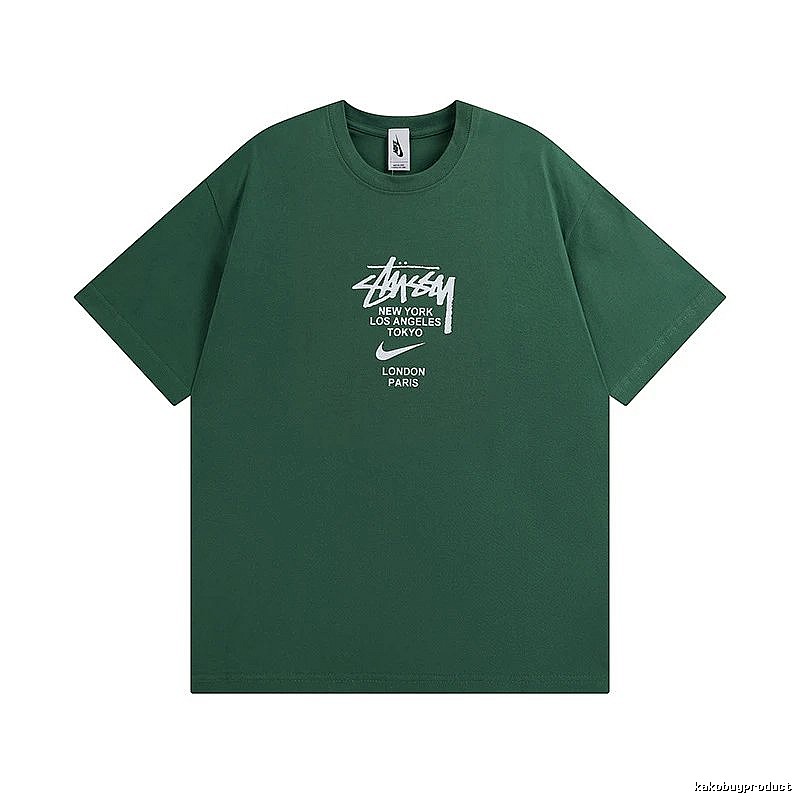 Stussy Green Spider Graphic T-Shirt Smart Casual Logo