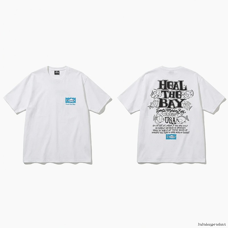 Stussy Healing Bay Collection White Short-sleeve Shirt