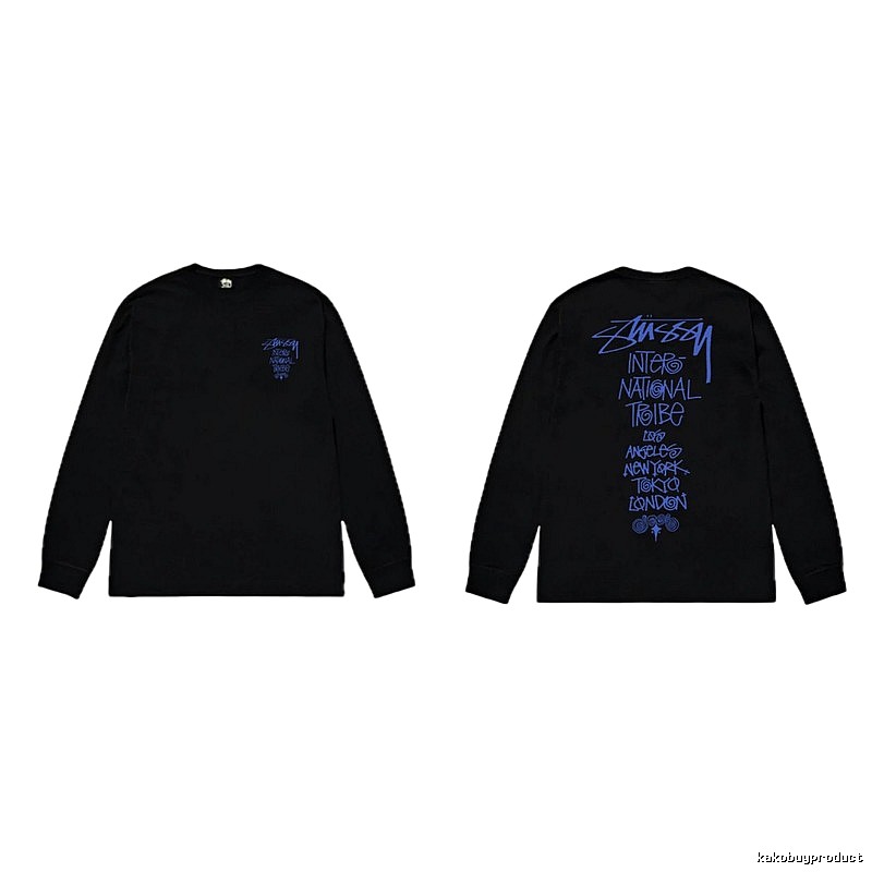 Stussy International Tribal Style Black Long-sleeve