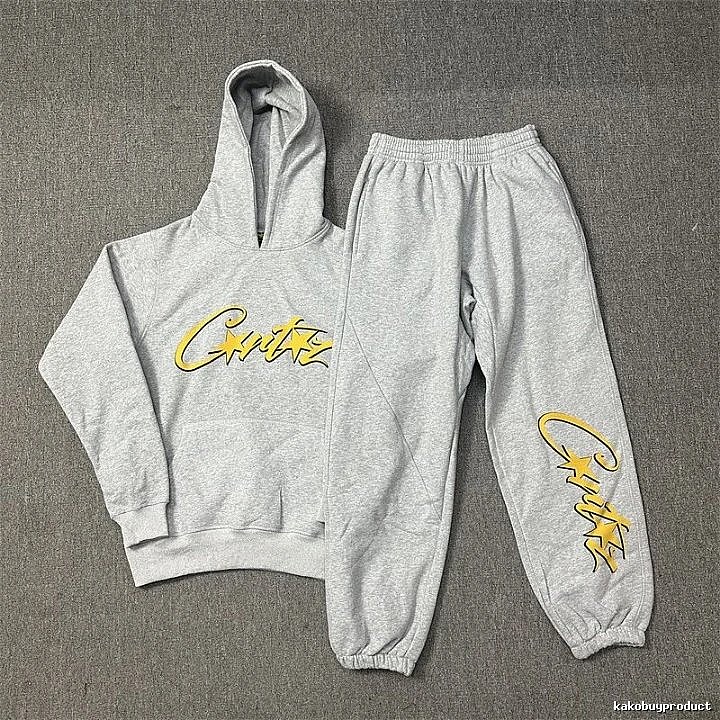 Stussy Light Gray Tracksuit Set Minimal Look Logo