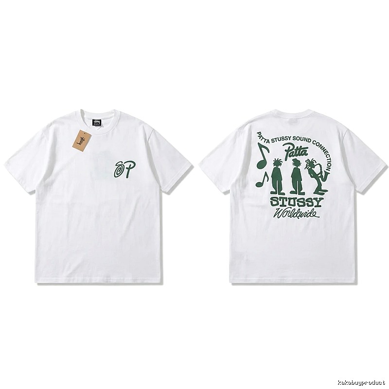 Stussy Music Print White T-shirt