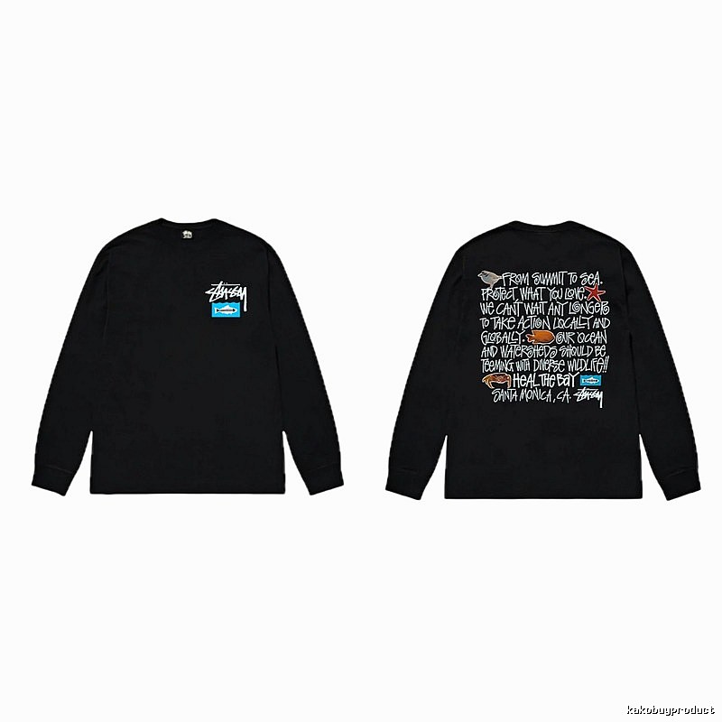 Stussy Ocean Style Black Long-sleeve