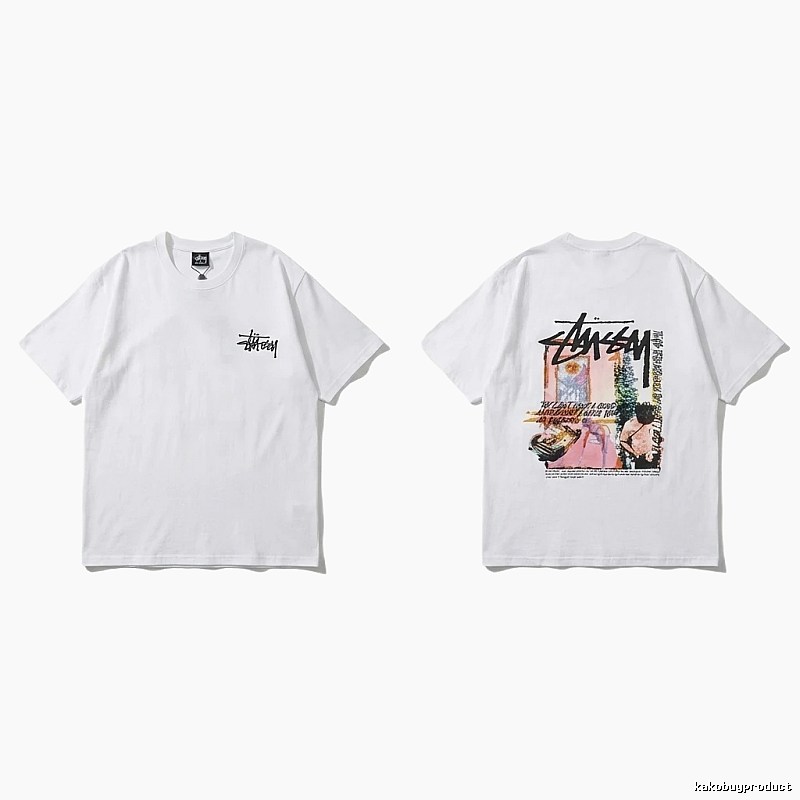Stussy - printed casual white T - shirt