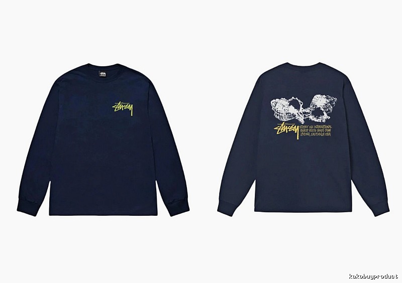 Stussy Skull Print Dark Style Long-sleeve